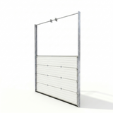 Garagedeur Verticale rails met Houtnerf afwerking - Standaardkleuren